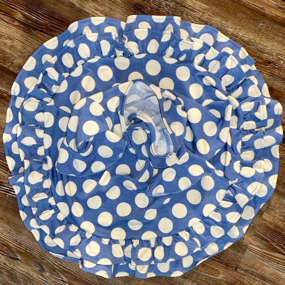 OH DEER! CHILDREN’s BOUTIQUE BLUE WHITE POLKA DOT TWIRLING DRESS 2T GIRLS - Picture 5 of 7